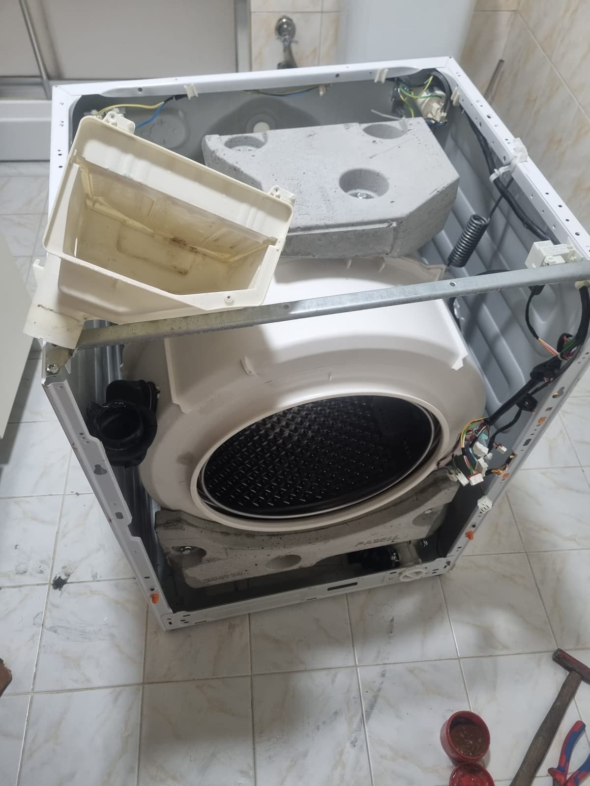 Çamaşır Makinesi Orijinal Dış Kapak & Menteşe Grubu